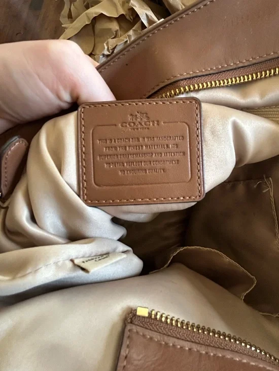 Vintage Coach Women's Kristin Brown Leather Shoulder Bag Purse - Picture 8 of 9